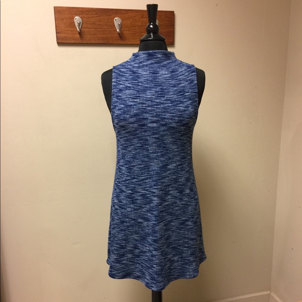 Silence + Noise Blue Sweater Mini Dress